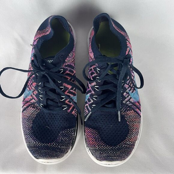 Nike Free RN Flyknit Running Shoes Fire Pink Grape Womens Size 8 - Picture 8 of 8